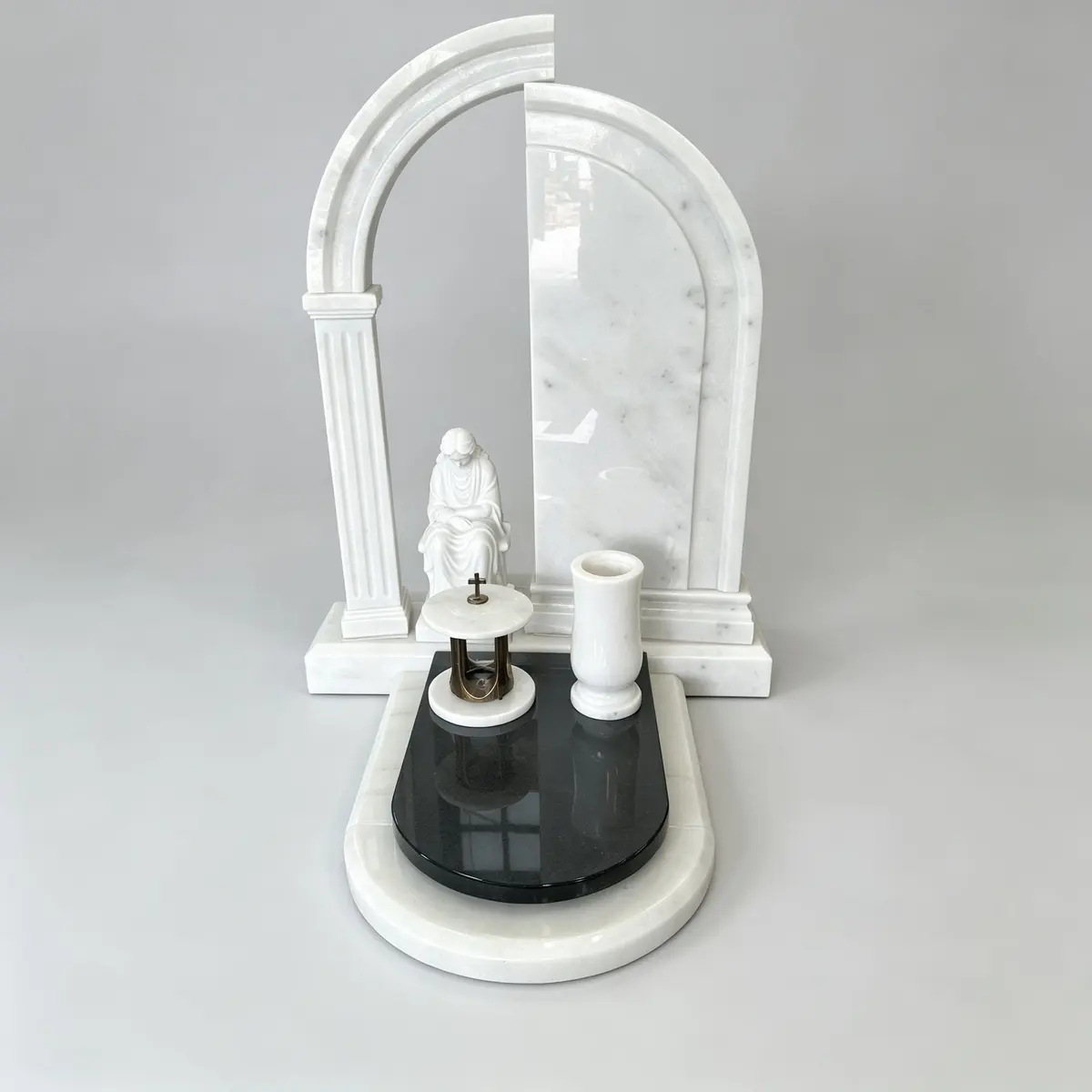 R-003 White Marble arch stele