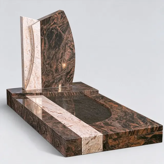 E-005 Classic Two-Tone Headstone