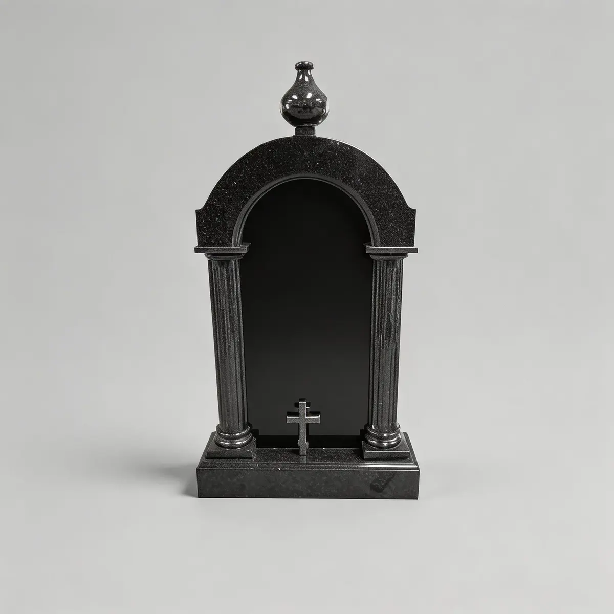 E-539 Roman Column Arch Cross Headstone