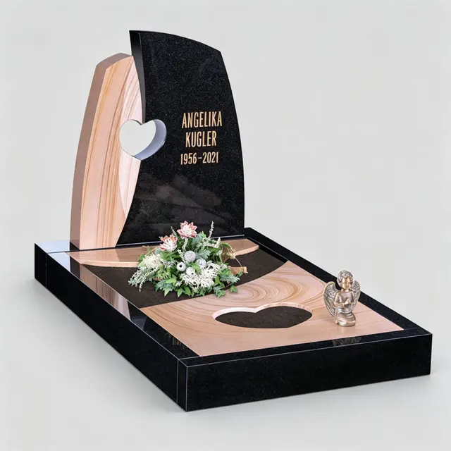 E-004 Classic Heart-Shaped Headstone