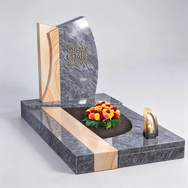 E-006 Classic Two-Tone Headstone